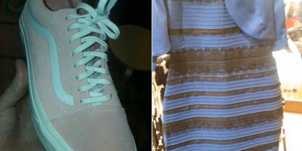 The sneakers compared to the legendary blue-black dress from 2015