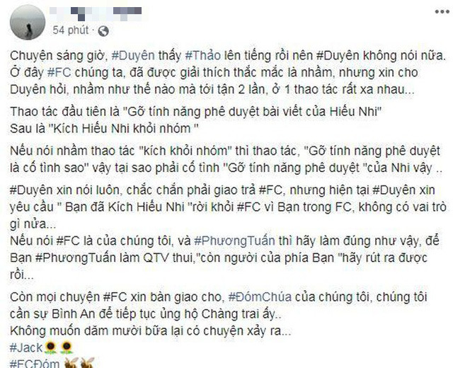 K-ICM "kicks" out the leader of the Northern FC, deletes the fan meeting post celebrating the new year of Jack's FC: Tension between the fans of both sides escalates again 4 The leader of Jack's FC seems to not accept the explanation of 'mistake' from K-ICM