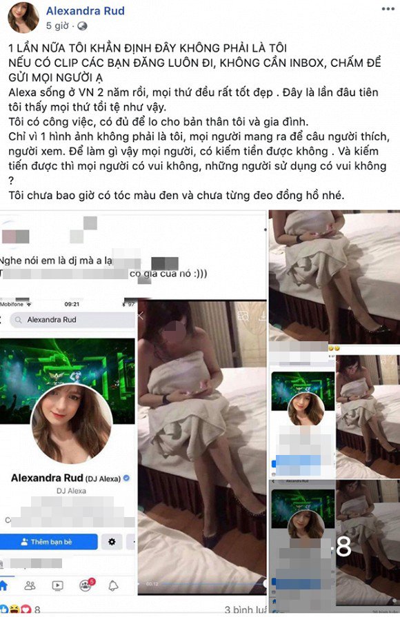 The outraged post of DJ Alexandra Rud