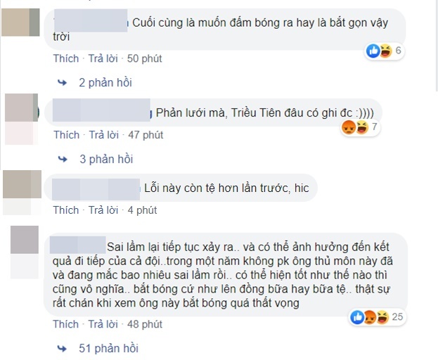 The online community criticizes Bùi Tiến Dũng after a terrible mistake
