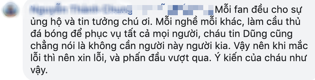 A very gentle yet reasonable comment from a fan