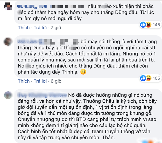 Many comments suggest that the post is not from Tiến Dũng, and one should not use the past in Changzhou as a crutch for this failure and mistake