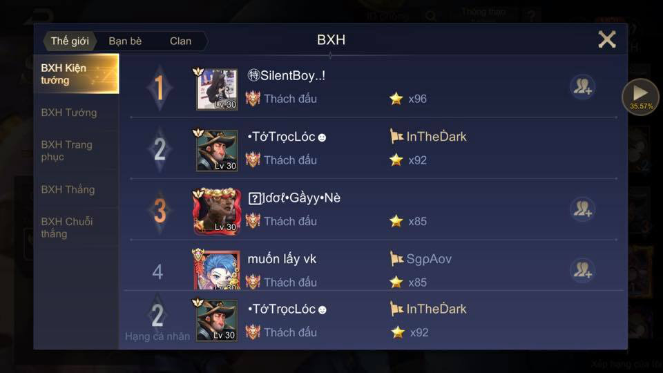 Player claims that in just a few minutes, 'SilentBoy' earned 3 stars to rise to Top 1