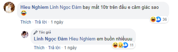 Xemesis joked that Linh Ngọc Đàm lost 10 million because her dyed hair faded completely.
