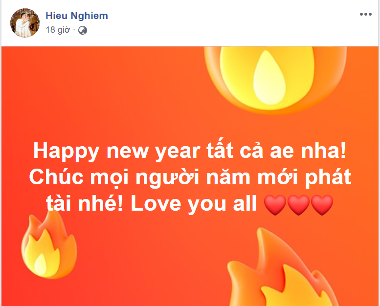 Xemesis sends simple New Year wishes to his friends via Facebook