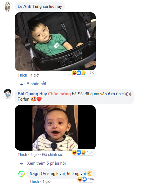 Tung Sói will love his little brother so much, uncles and aunts keep teasing Sói!
