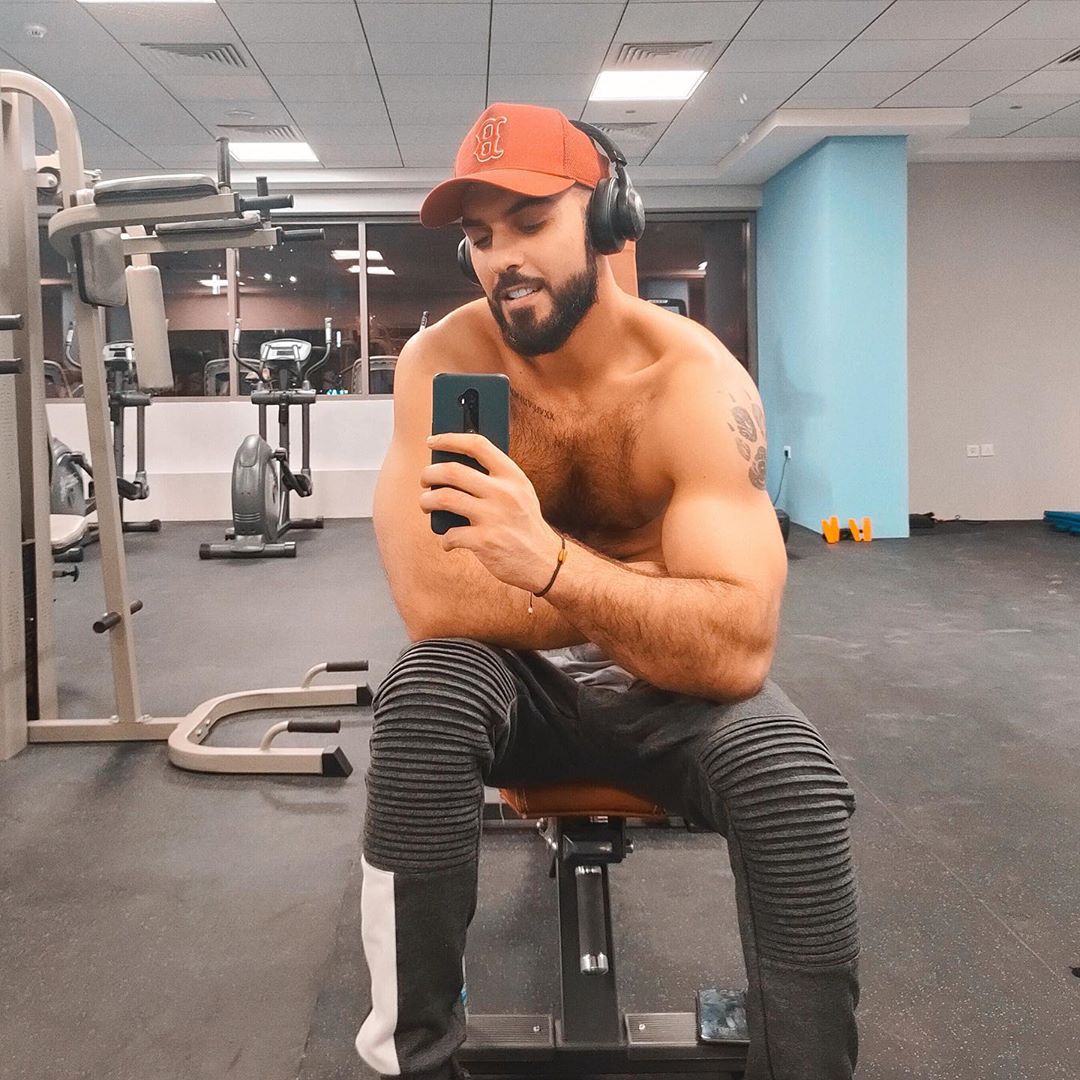 Omar Borkan Al Gala often shares gym images.