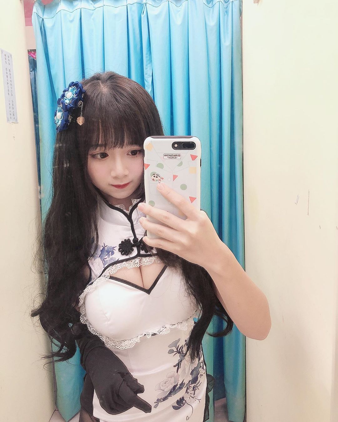 It seems that this is a girl who is well-known on social media