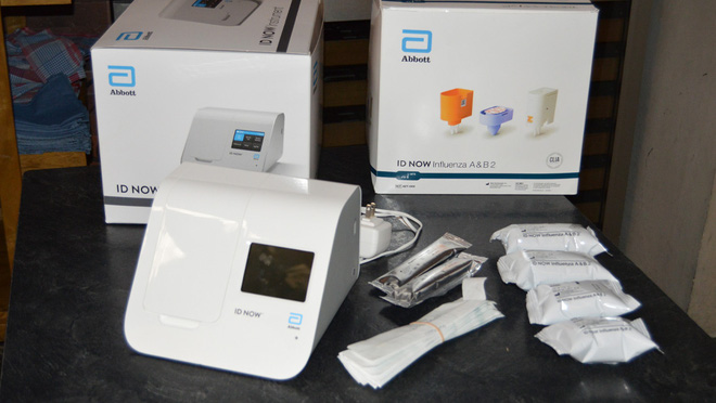Abbott's ID NOW diagnostic device.