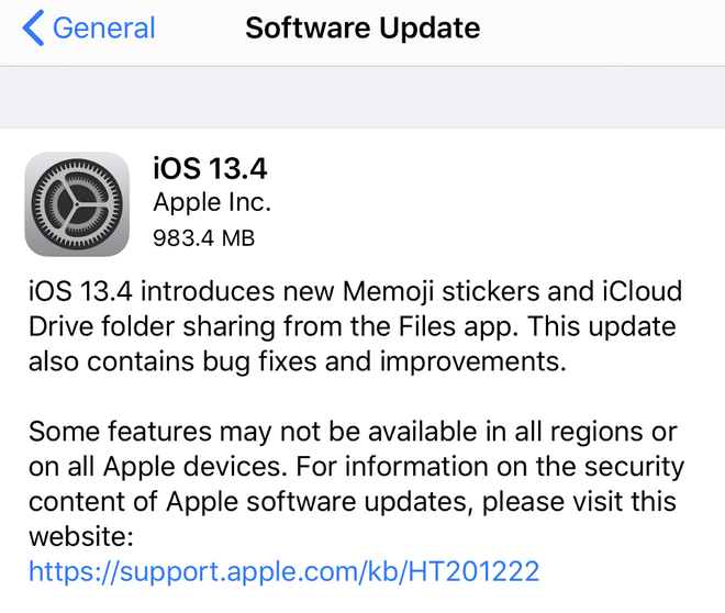 A buggy update from Apple