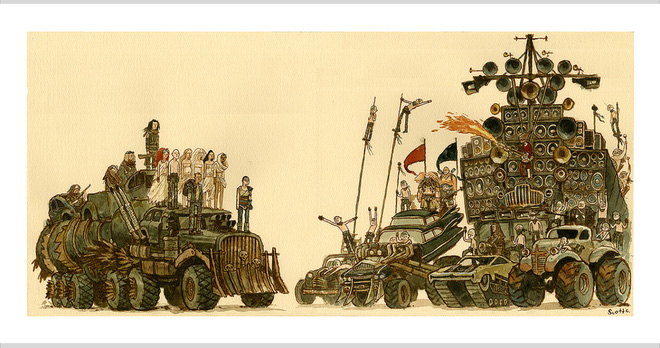 Before Endgame, Mad Max was the largest painting Scott had ever created.