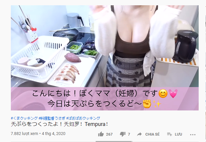 The YouTube food channel from Japan catches attention due to its extremely alluring main character.