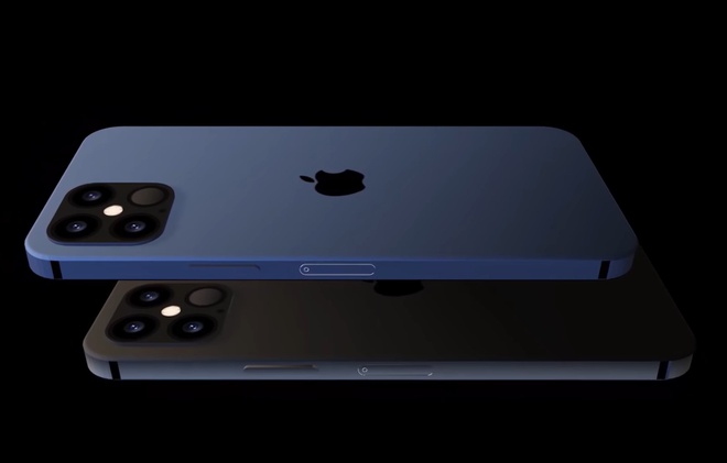 The build comes in three colors: traditional black, white, and deep blue, with the device's frame designed to be angular rather than curved like recent iPhone models.