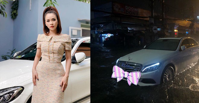 The hot girl once bought herself a luxury car, making many people admire her.