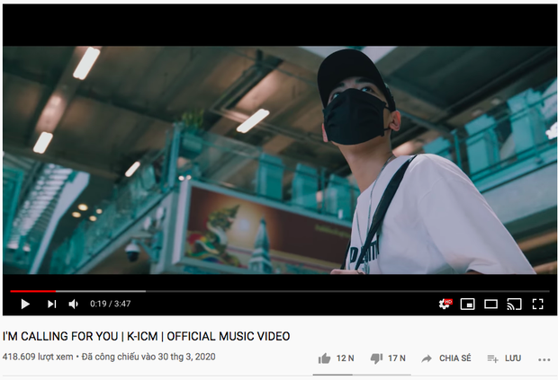 The rather low view count of the MV