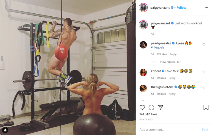The first photo from the nude series of Paige VanZant and her partner was posted, attracting over 140,000 likes in just five days. The fighter later shared many more sensational photos.