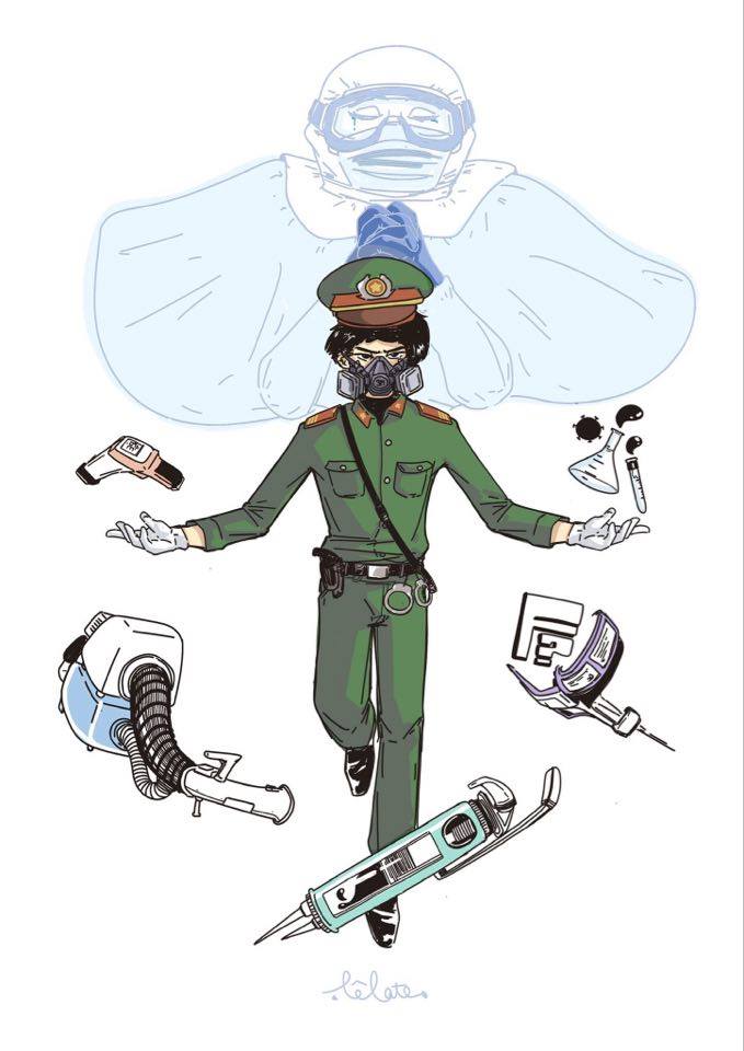 Aphelios and the anti-pandemic weapon combo, behind him is the protective angel Alune