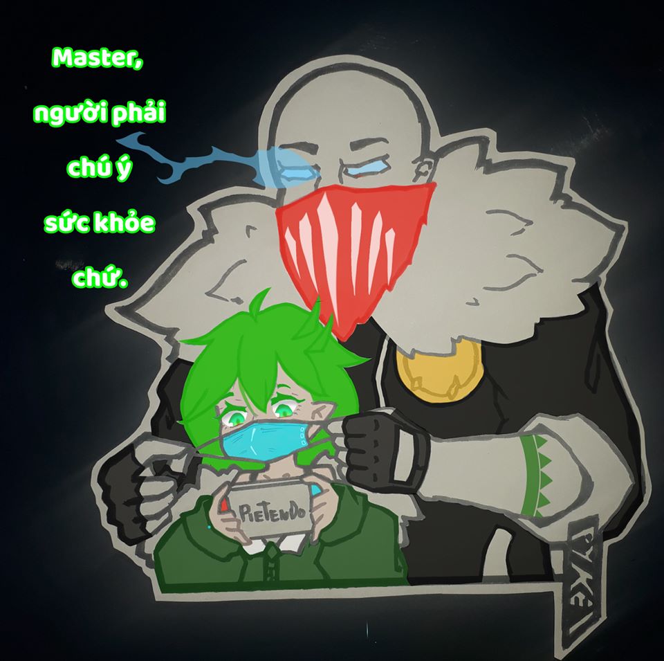 It turns out Pyke is one of the champions leading the mask-wearing movement against the pandemic