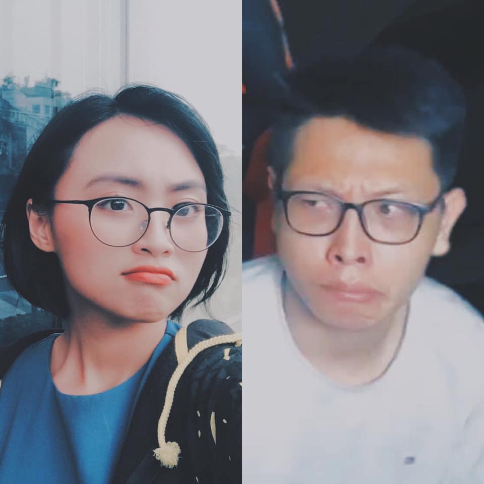 Making funny faces