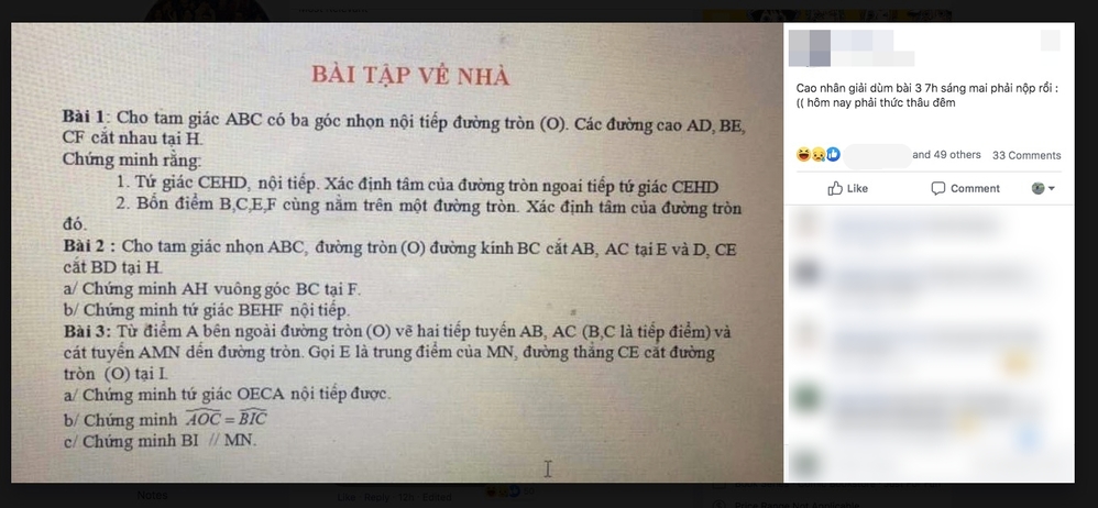 The boy's post on social media asking for advice from experts