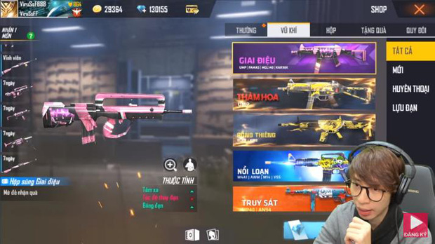 Excited to open the weapon skin set 'Melody' even though he shared that he rarely uses it.