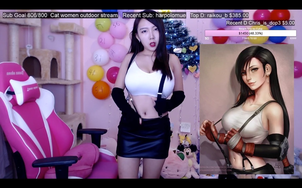 She cosplays as Tifa