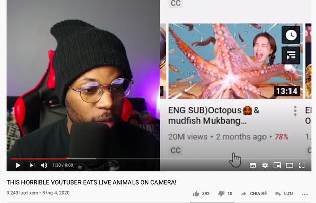 Several other videos have also been uploaded on YouTube criticizing the South Korean female YouTuber for eating live and torturing animals.