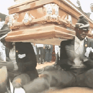 Dancing at funerals is a very normal ritual in Africa.