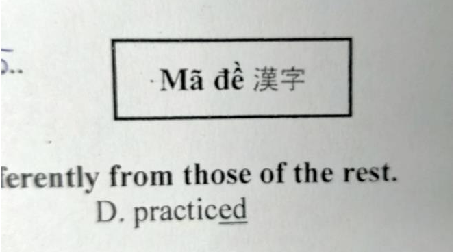 Exam code with pictograms will truly leave students at a loss if they try to copy answers.