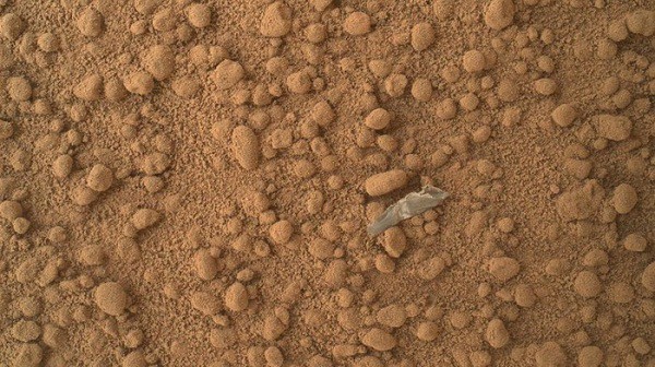 Curiosity discovered this specimen was merely a rock fragment, although prior to this, they believed it was plastic debris from the rover.