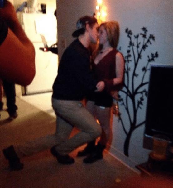 A couple with mismatched heights must have one standing and one kneeling to kiss.