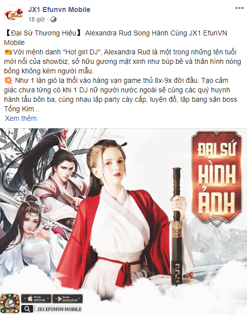 The publisher Efunvn has confirmed Alexa as the ambassador of the JX1 Martial Arts game