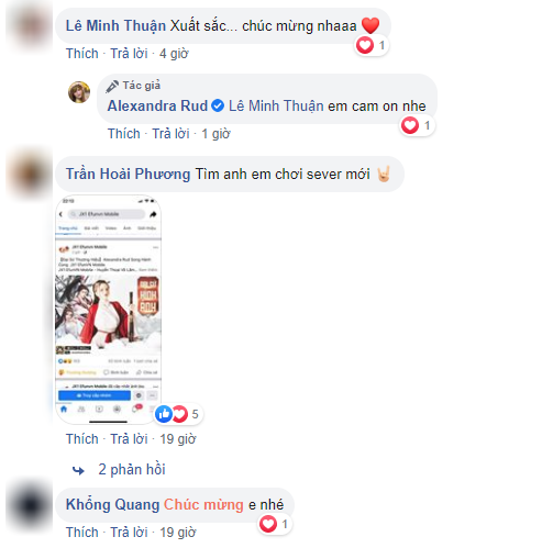 Overflowing with wishes on the JX1 Efunvn Mobile fanpage