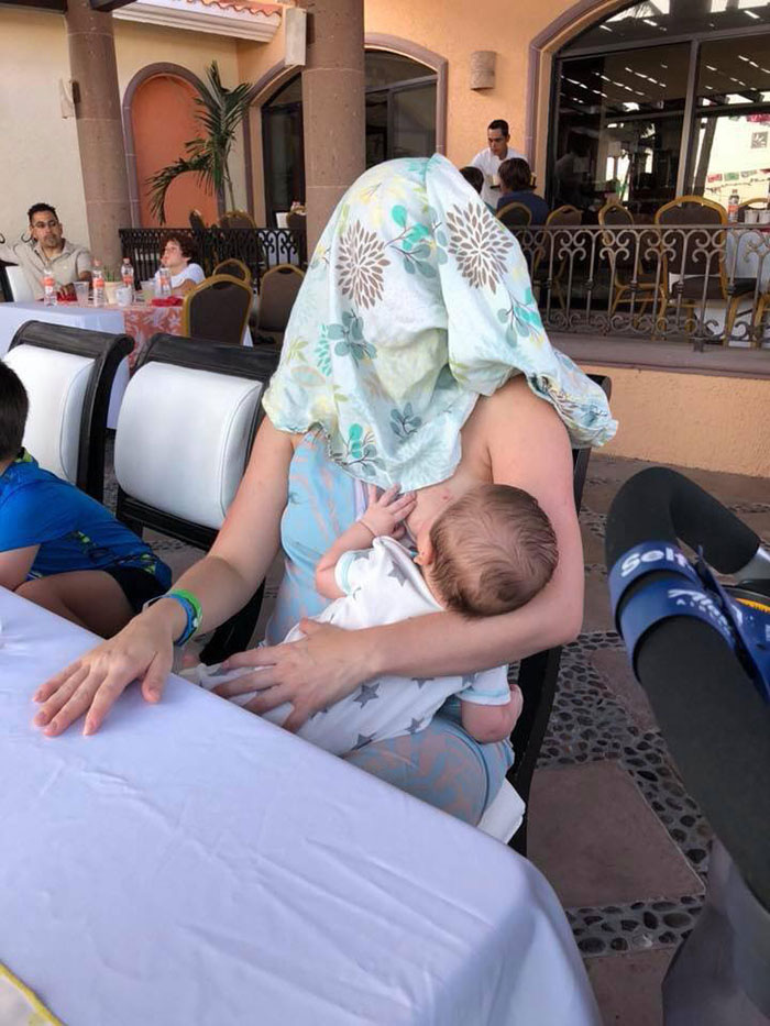 I told my wife, 'When you breastfeed, cover up properly.' Well, next time I’ll just let her be!