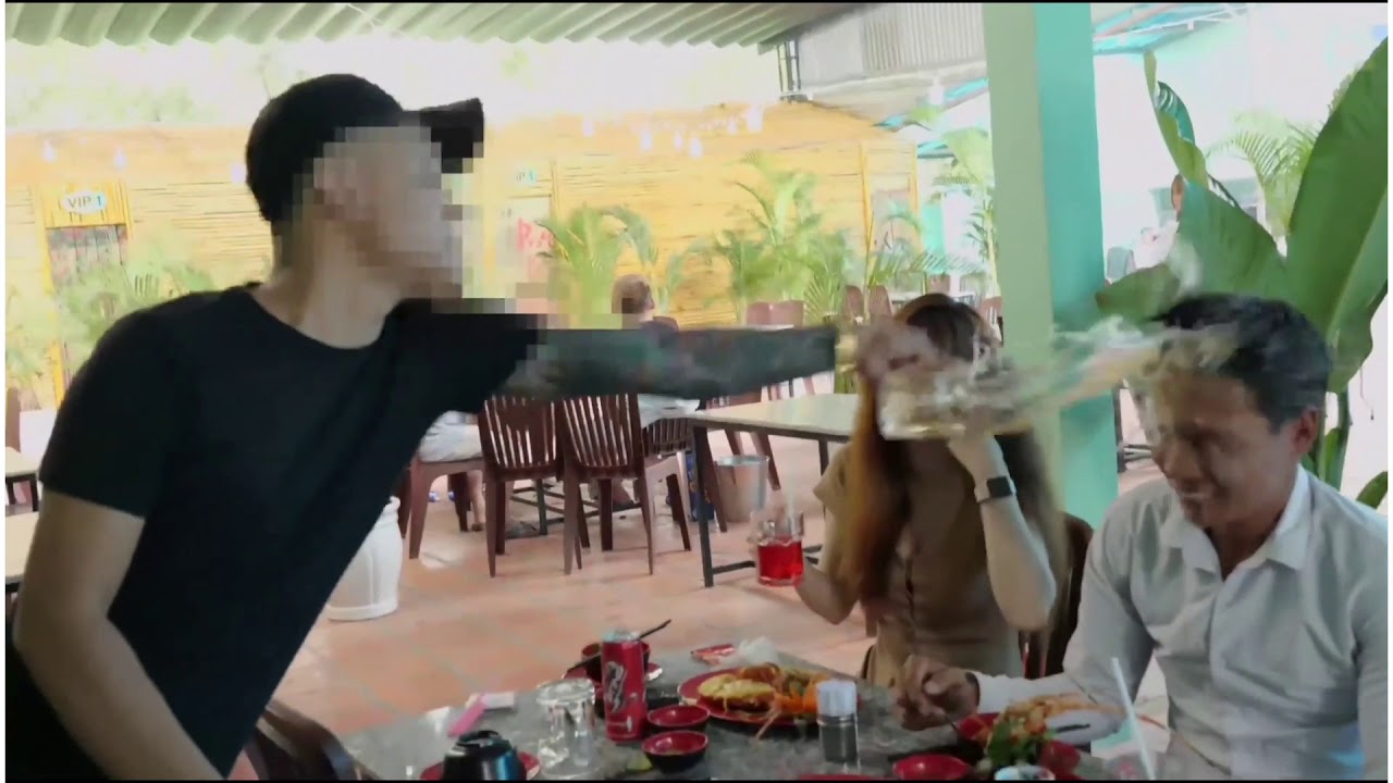 Then he boldly threw the beer into the YouTuber's face