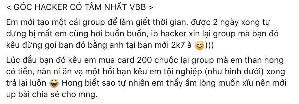 The story shared by the victim on social media
