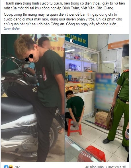 The story of the unfortunate thief is being shared by the online community