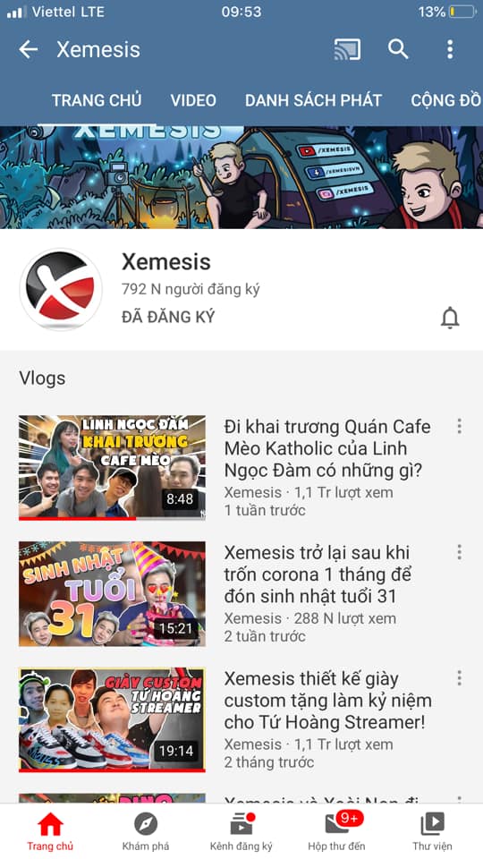 Currently, Xemesis's channel has returned to its original state