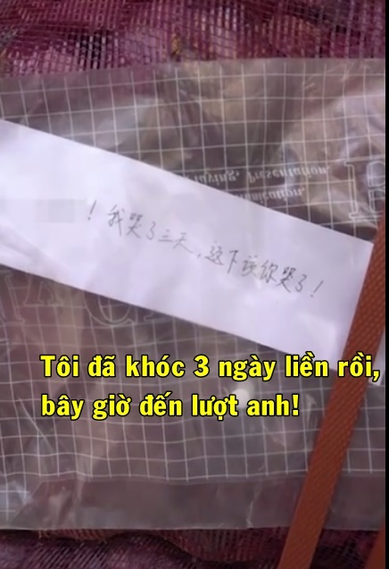 The note accompanying Zhao's gift