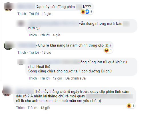 Inappropriate and vulgar comments on Trâm Anh's post.