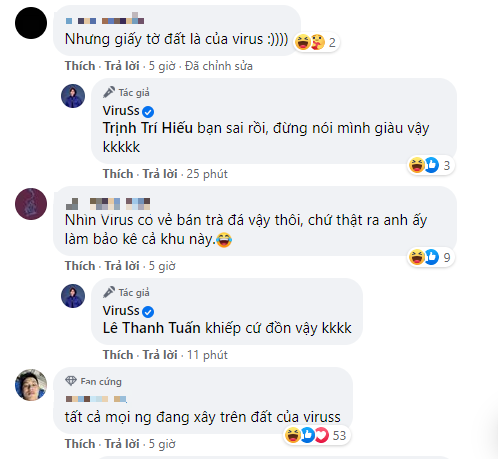 The online community's humorous reactions to ViruSs's post