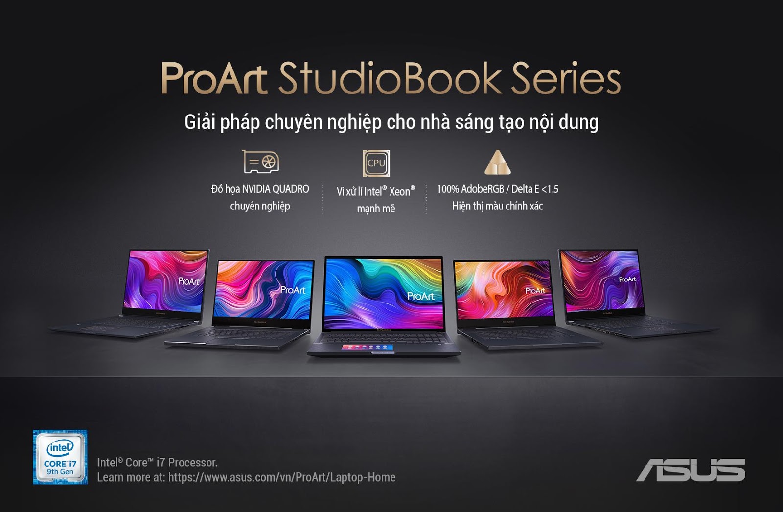 The powerful configuration of the ProArt StudioBook Series laptops