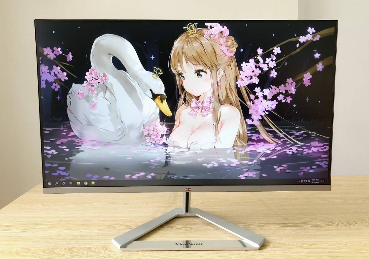 Ultra-slim monitor, sturdy and fashionable metal stand