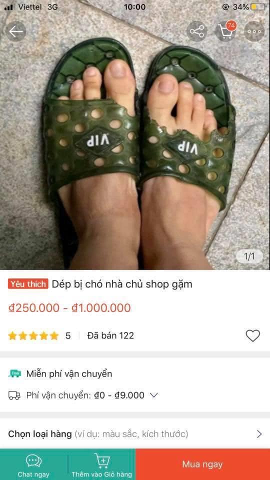 The slipper product with Dúi idol's bite marks for sale