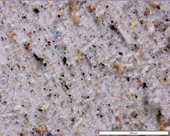 Small plastic fragments collected from remote areas of western U.S.