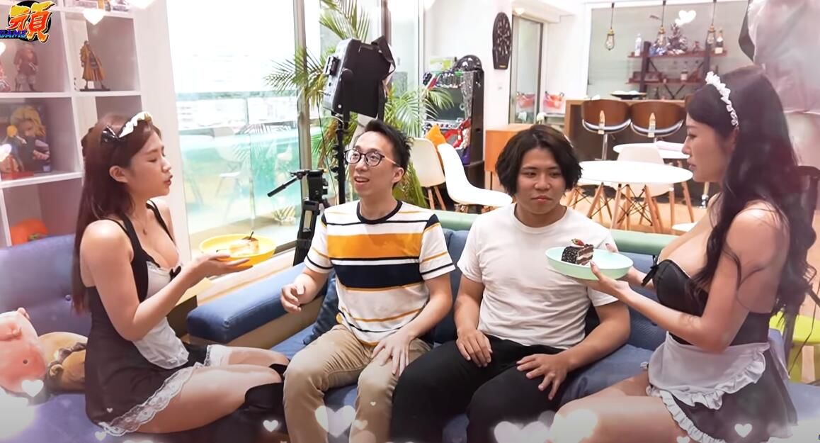 The male YouTuber makes viewers nosebleed with a lineup of sexy maids