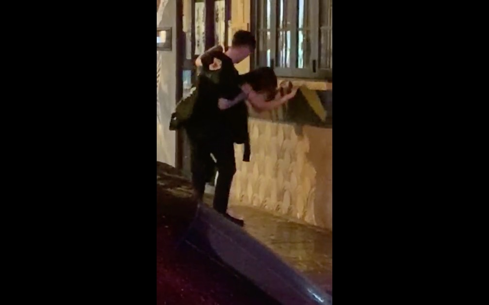 According to the recorded images, the girl showed signs of intoxication