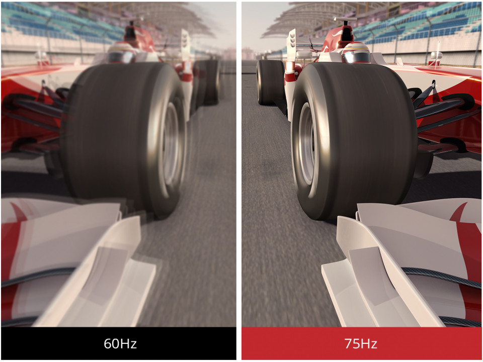 The 75Hz refresh rate is still a small advantage of this product