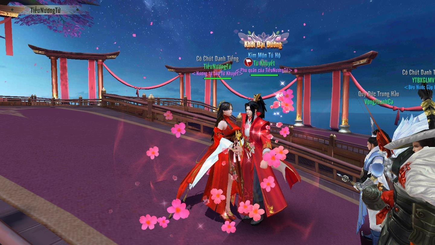 Wedding photos in the game Ngự Kiếm Mobile.
