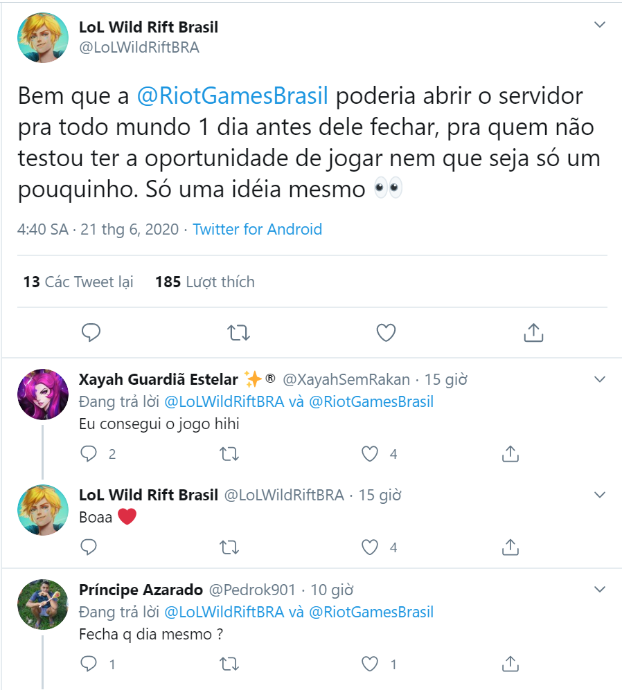 This Twitter account may have been created by users